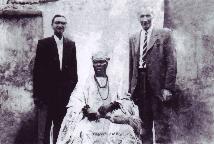 Archival photograph of the Ogoga of Ikere in regalia during the colonial era.
